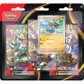 ME05 Pitch Black 3 pack Blister