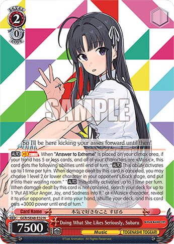 (N) 2/0 Subaru (Music/Togenashi Togeari)