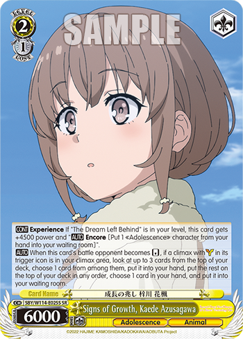 (SR) 2/1 Kaede (Adolescence/Animal)