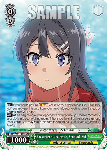 (SR) 0/0 Knapsack Girl (Adolescence/Knapsack)