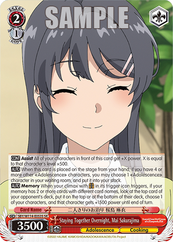 (SR) 2/1 Mai (Adolescence/Cooking)