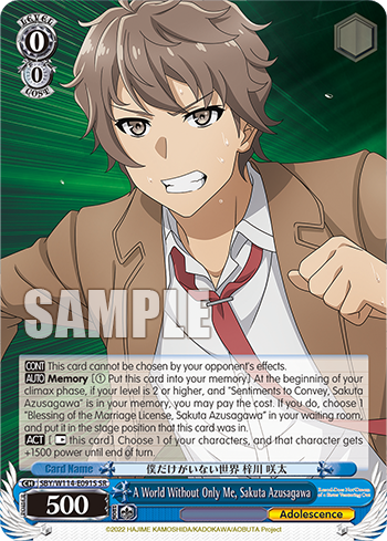 (SR) 0/0 Sakuta (Adolescence)