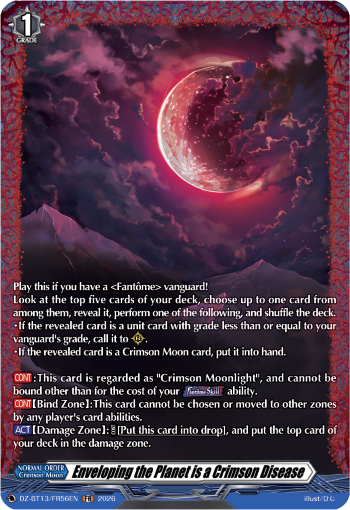 Enveloping the Planet is a Crimson Disease