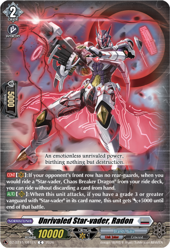 Unrivaled Star-vader, Radon