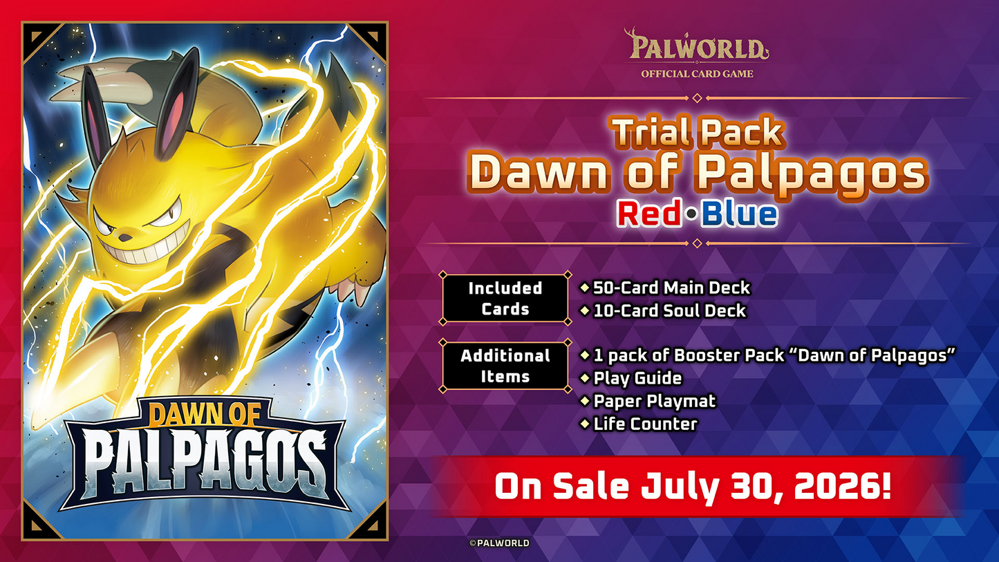 [Pre-Order] EN Palworld Official Card Game (Dawn of Palpagos Booster Box/Case/Trial Decks