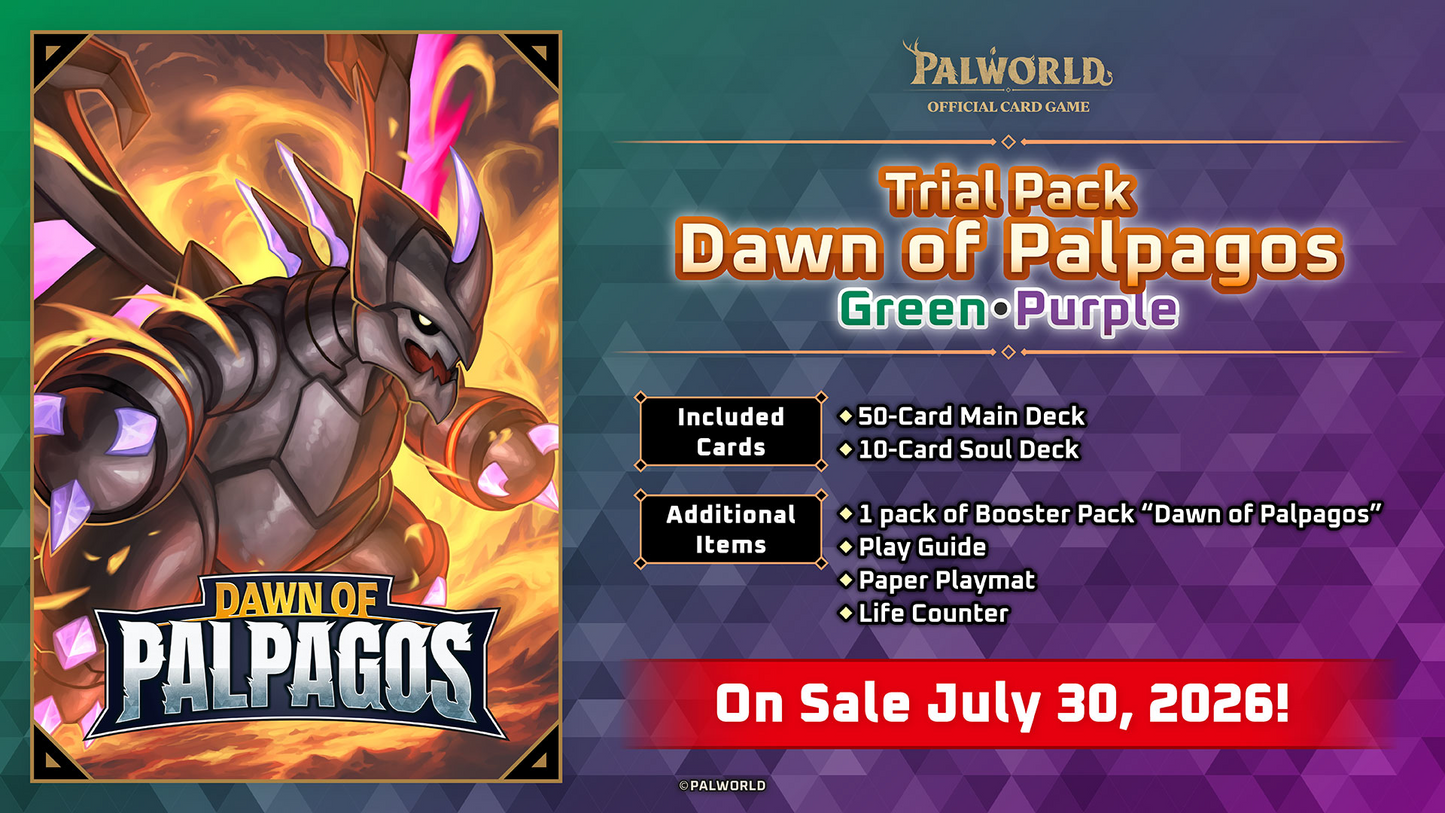 [Pre-Order] EN Palworld Official Card Game (Dawn of Palpagos Booster Box/Case/Trial Decks
