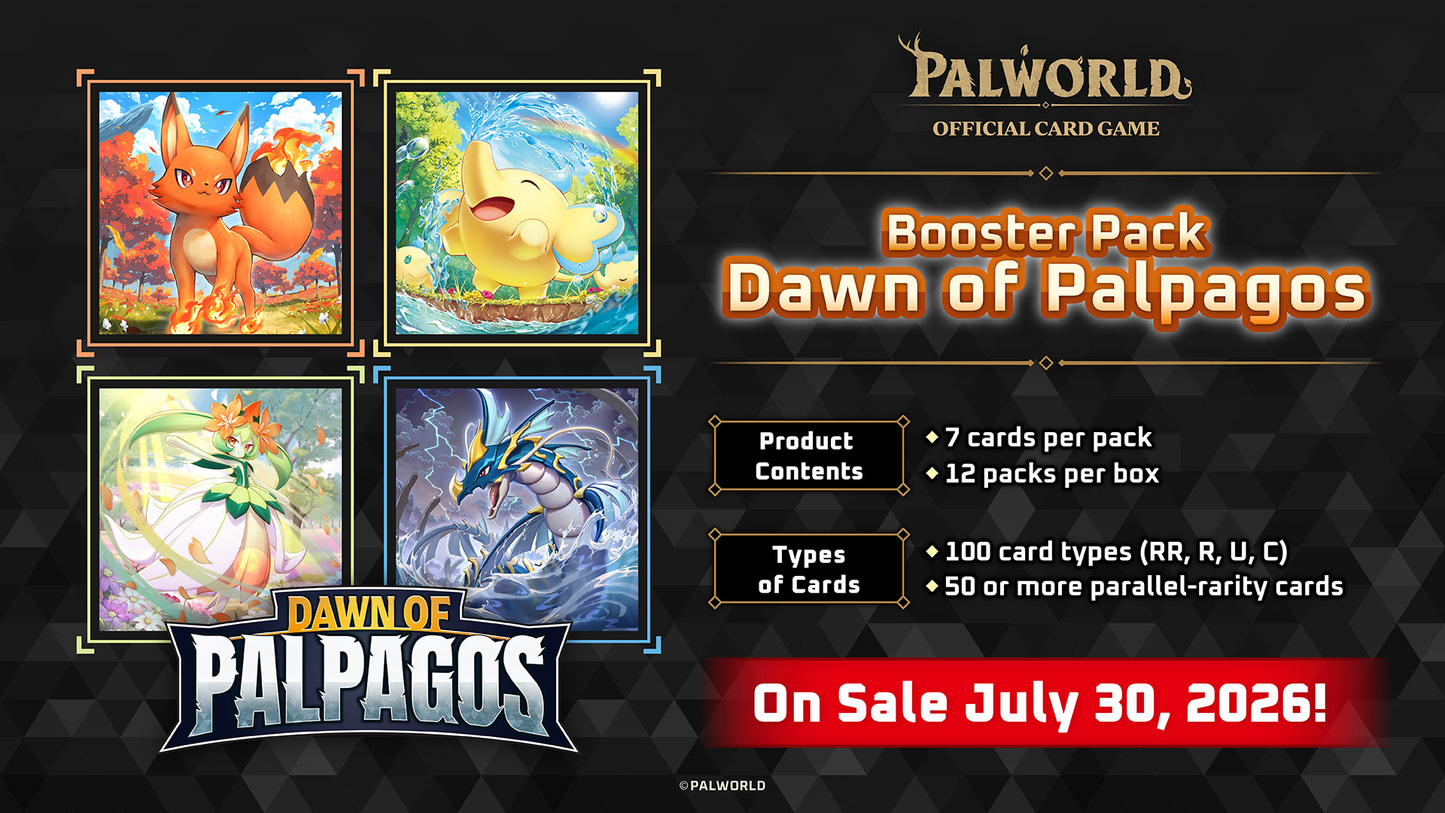 [Pre-Order] EN Palworld Official Card Game (Dawn of Palpagos Booster Box/Case/Trial Decks