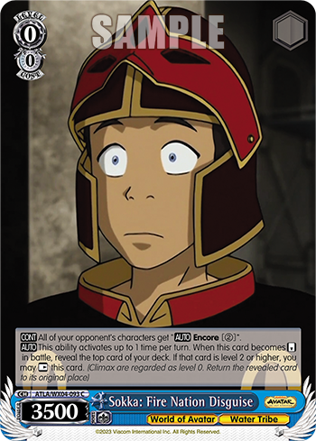 (C) Sokka: Fire Nation Disguise