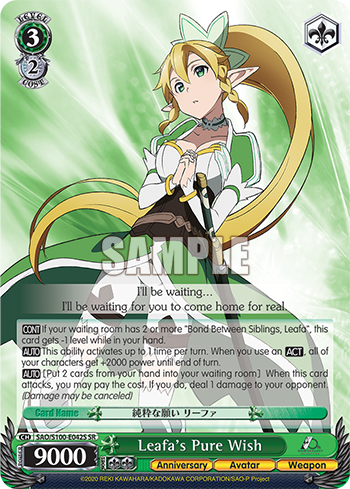 (SR) 3/2 Leafa's Pure Wish (Anniversary/Avatar/Weapon)