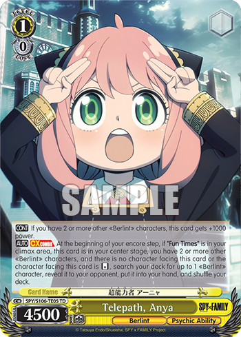 (TD) 1/0 Anya (Berlint City/Supernatural Power)