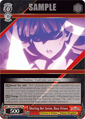 (SR) Meeting Her Savior, Rose Oriana (Eminence in Shadow/Oriana Kingdom)