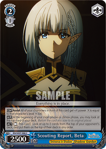 (C) Scouting Report, Beta (Eminence in Shadow/Shadow Garden)
