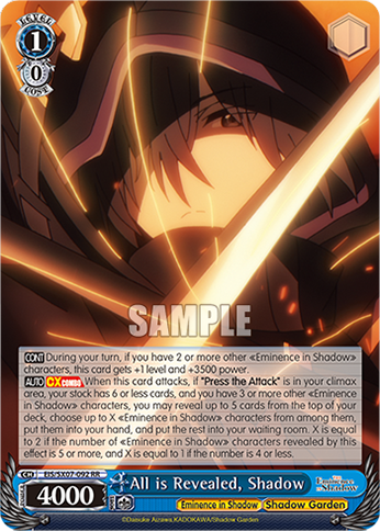 (RR) All is Revealed, Shadow (Eminence in Shadow/Shadow Garden)