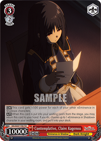 (TD) Comtemplative, Claire Kagenou (Eminence in Shadow/Dark Knight)