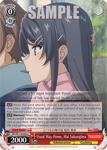 (C) 0/0 Mai (Adolescence/Cooking)