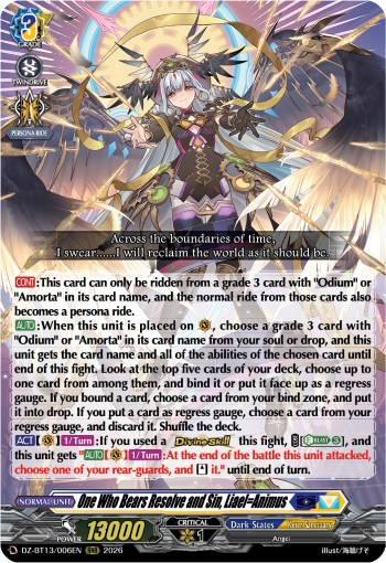One Who Bears Resolve and Sin, Liael?Animus
