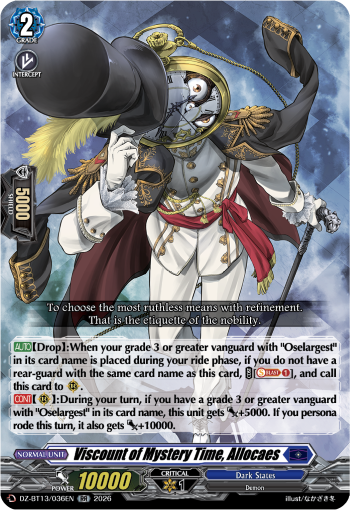 Viscount of Enigmatic Aeons, Alloces