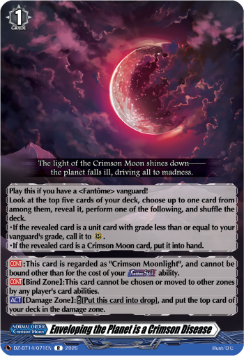Enveloping the Planet is a Crimson Disease
