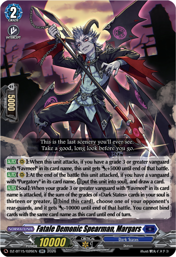 Life-stealing Demonic Spearman, Margaras