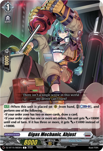 Giant Tool Mechanic, Arjas