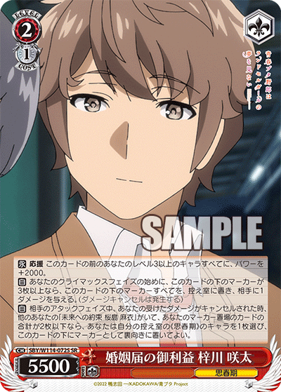 (SR) 2/1 Sakuta (Adolescence)